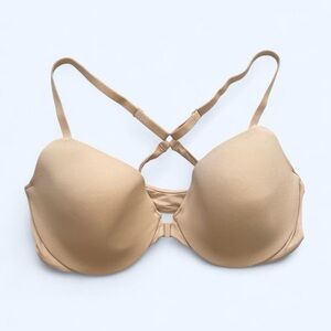 Body Victoria APEX Victoria's Secret nude bra Front Closure Racerback Size 34C